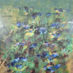 Acryl schilderij op paneel, Maya Wildevuur, Bloemenveld